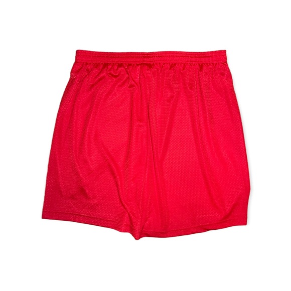 DARKBRIGHT Red Standard Fit Mesh Sports Shorts - Picture 4 of 4